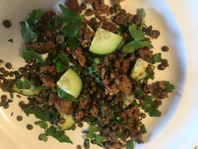 Spicy Lamb and Lentils with Herbs