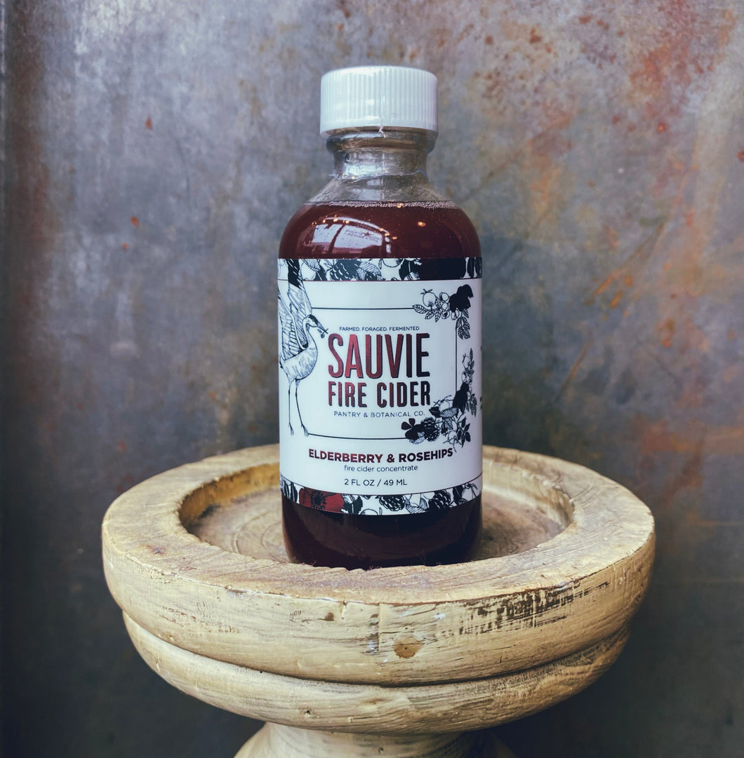 Sauvie Shrub-Elderberry Rosehips Fire Cider