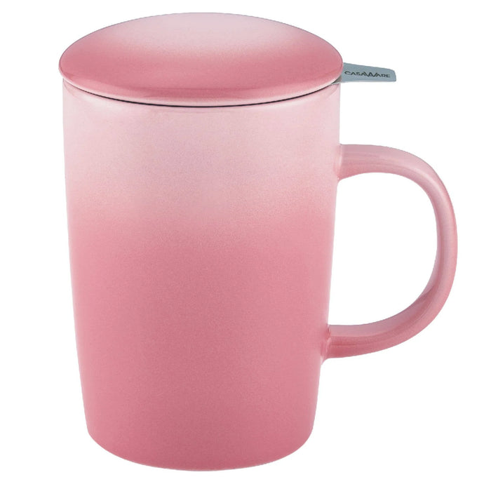 CasaWare Gradient Tea Infuser Mug Pink