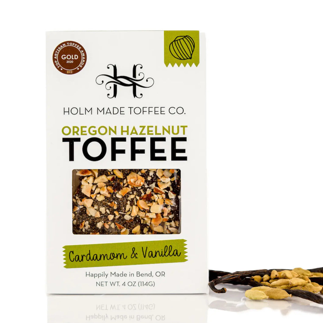 Holm Made Toffee Co. Oregon Hazelnut Toffee-Cardamom & Vanilla