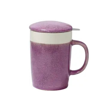 CasaWare Crackle Glaze Tea Infuser Mug Purple