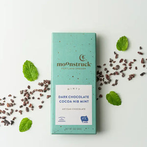 Moonstruck Dark Chocolate Cocoa Nib Mint Bar
